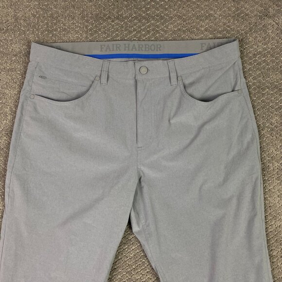 Fair Harbor Pants Men's 34 x 30 Measures 36 x 29.5 Grey The Compass Pants - Picture 2 of 14